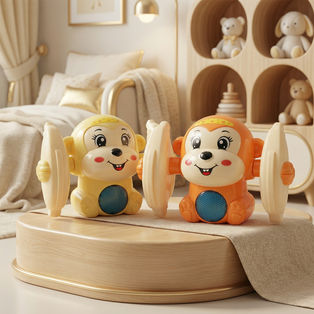 🎨🎨Spinning Tumble Monkey Interactive Toy 已改 美