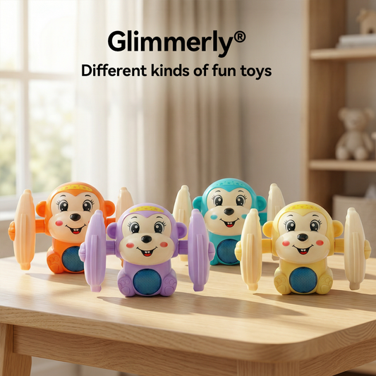 🎨🎨Spinning Tumble Monkey Interactive Toy 已改 美