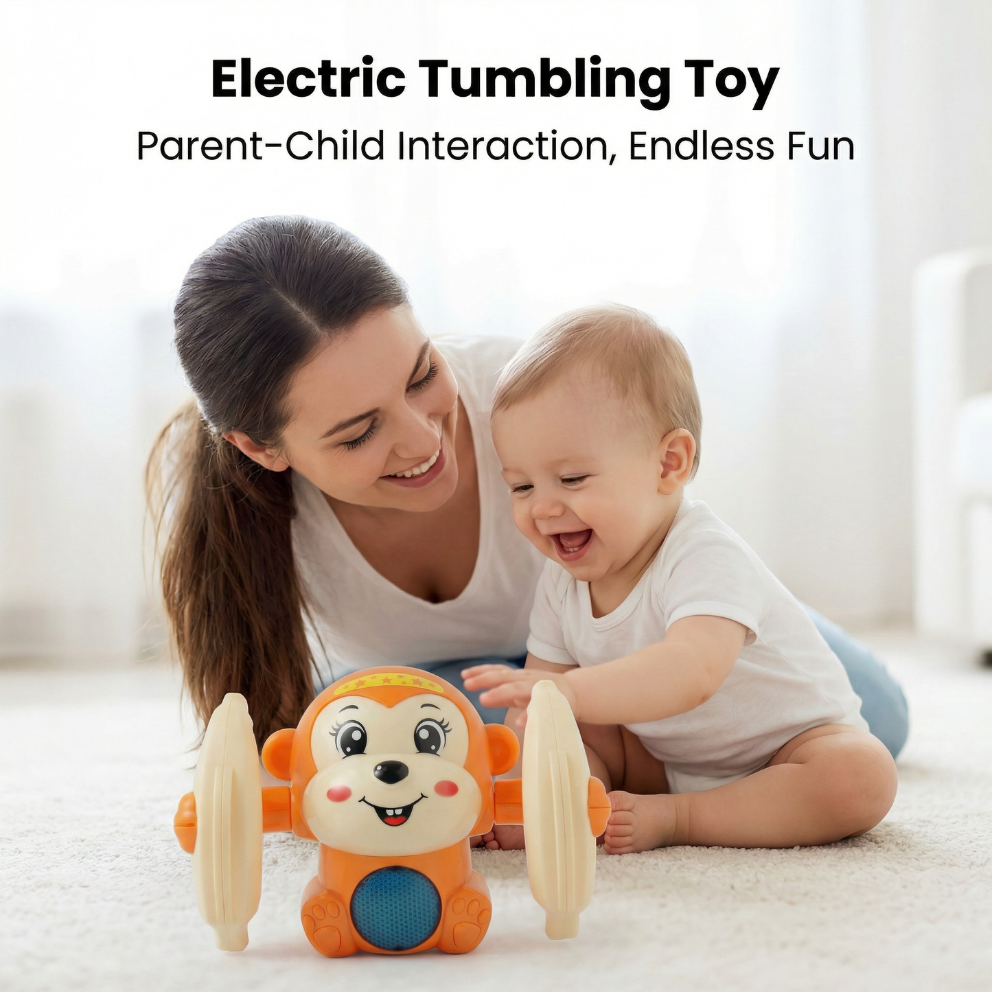 🎨🎨Spinning Tumble Monkey Interactive Toy 已改 美